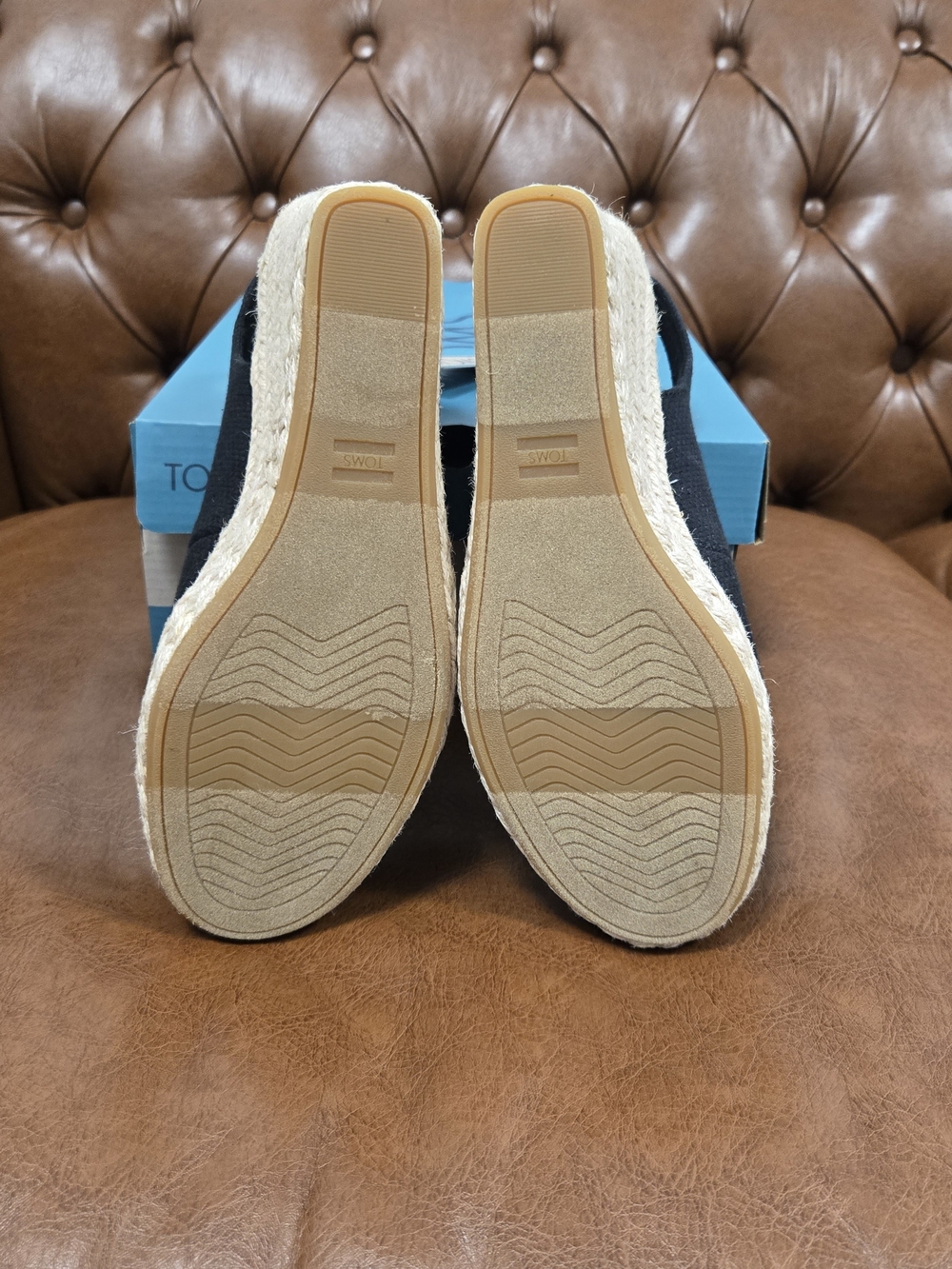 Toms Camilla Black Basketweave Sandal - Picture 4 of 4